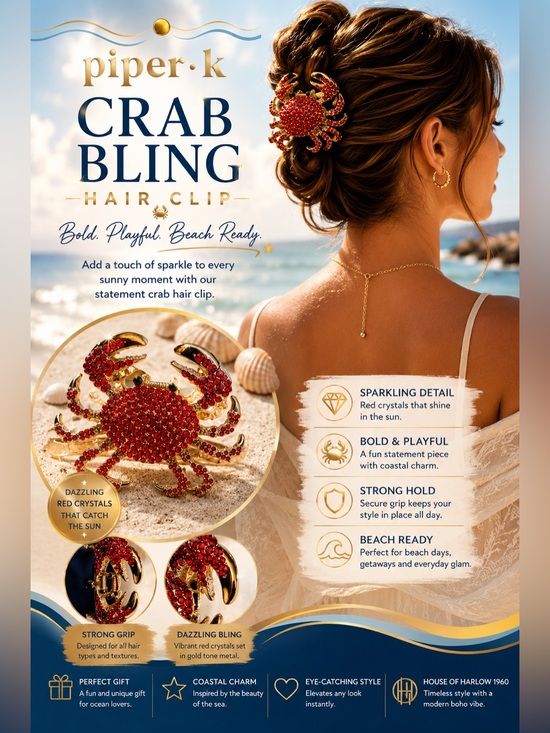 Accessories - Piper.k Crab Hair Clip